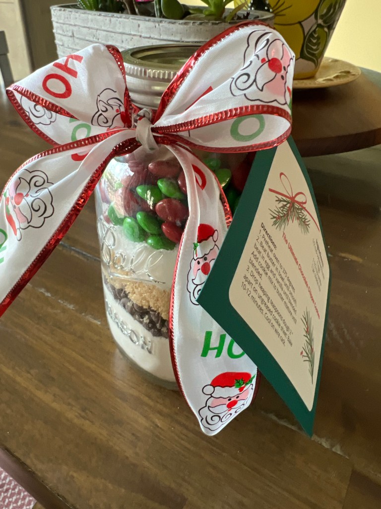 Chocolate Chipper Cookie mix in mason jar. $10